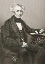 James William Gilbart (1794-1863) grabado por D.J. Pound de una fotografía, de 